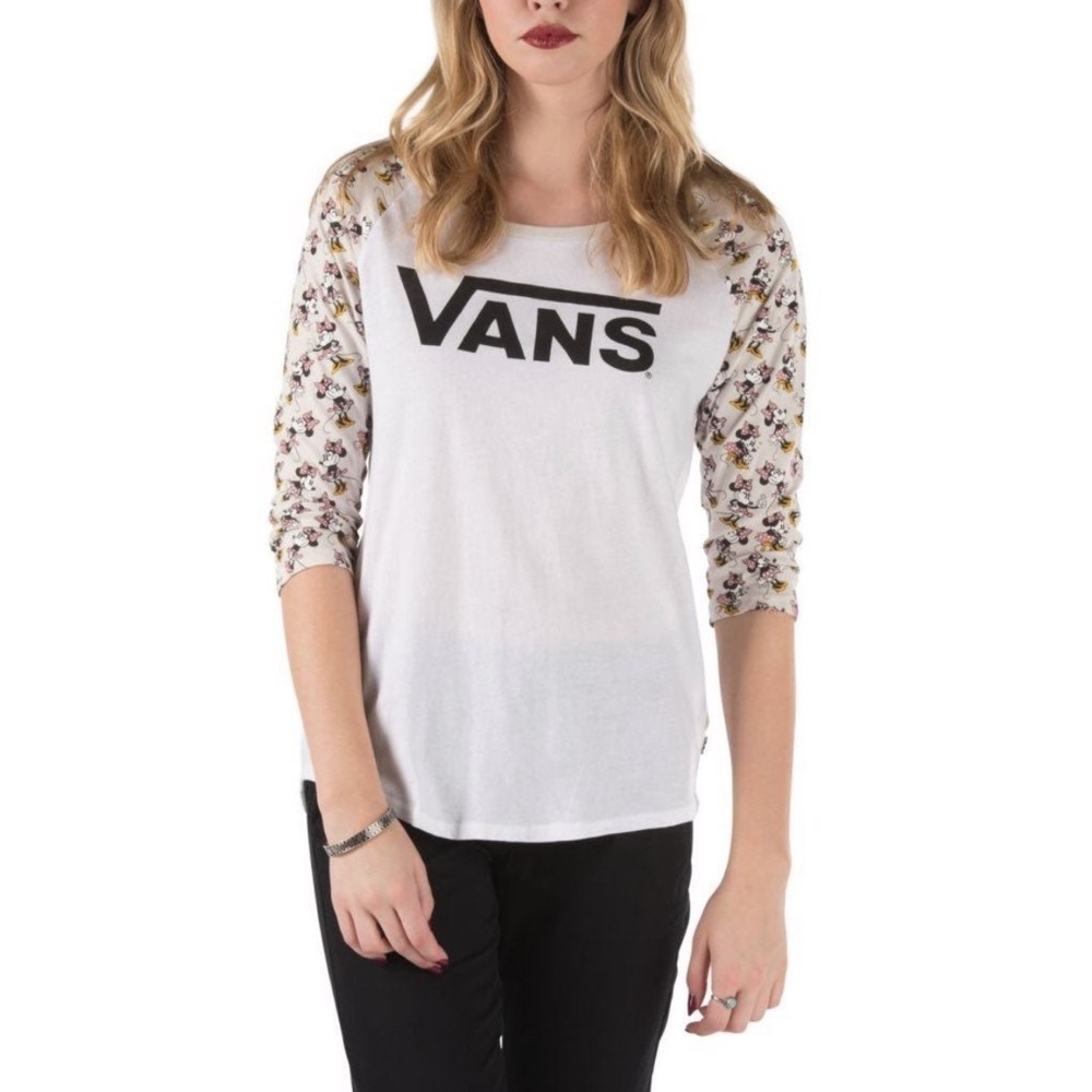 Vans Disney Minnie Mouse Baseball Tee Top - L